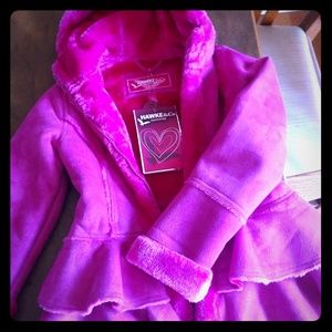 Size 5 Girls faux shearling coat